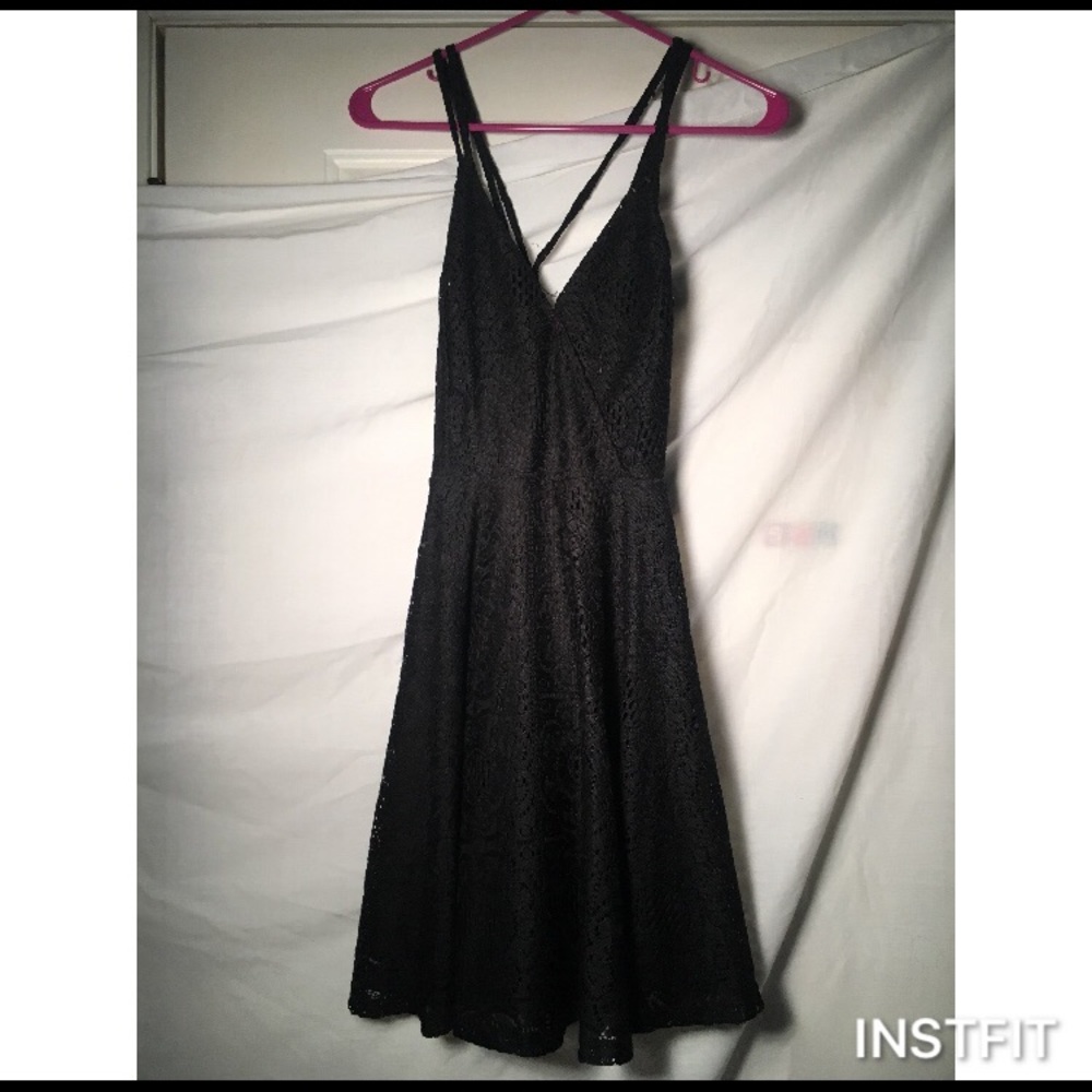Black midi dress lace